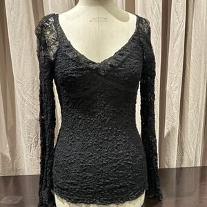 Ann Ferriday Vintage Juliette Fairy Pucker Lace Empire Top M Unworn Stock!